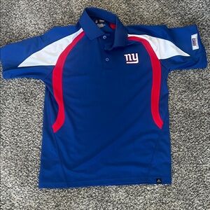 Men's Blue Polo with Red & White Accents - NY Team Logo